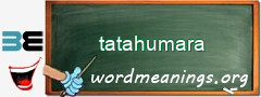 WordMeaning blackboard for tatahumara